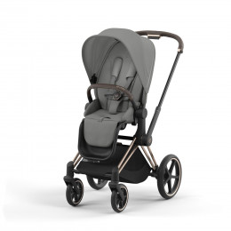 Купить коляску 2в1 Cybex Priam IV, в цвете Mirage Grey (шасси Rose Gold)