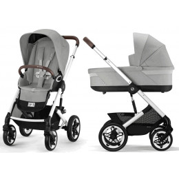 Коляска Cybex Talos S Lux SLV complete Cloud G Moon Black Plus 3 в 1 Stone Grey с дождевиками