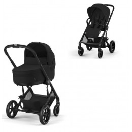 Коляска Cybex Balios S Lux BLK 2025 Cloud G i-Size Ocean Blue Plus 3 в 1 Moon Black с дождевиками