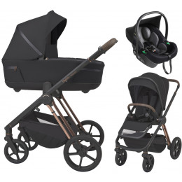 Детская коляска 3 в 1 Espiro Miloo 2.0 и автокресло Pi Black 310 diamond black