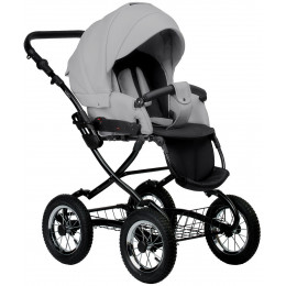 Детская коляска Indigo Barbara Eco Classic 3 в 1 с автокреслом Avionaut Cosmo Beige Be04 св.серая кожа