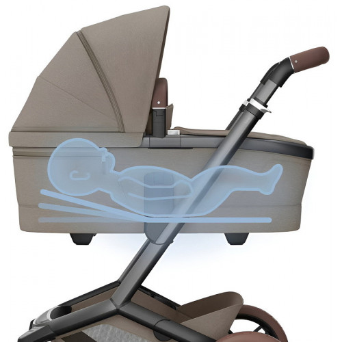 Детская коляска Maxi-Cosi Fame 3 в 1 с автокреслом Coral 360 Essential grey Twillic Truffle/Трюфель(беж)