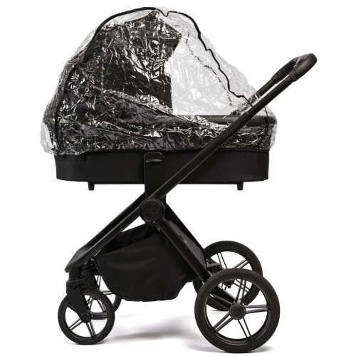 Детская коляска Peppy Monaco 3 в 1 с автокреслом First Black (черный), рама черная матовая