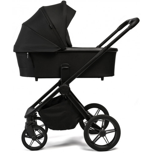 Детская коляска Peppy Monaco 3 в 1 с автокреслом First Black (черный), рама черная матовая