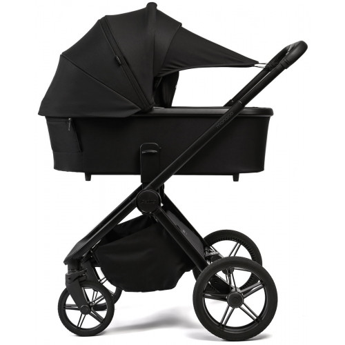 Детская коляска Peppy Monaco 3 в 1 с автокреслом First Black (черный), рама черная матовая
