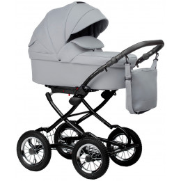 Детская коляска Indigo Barbara Eco Classic 3 в 1 с автокреслом Avionaut Cosmo Beige Be04 св.серая кожа