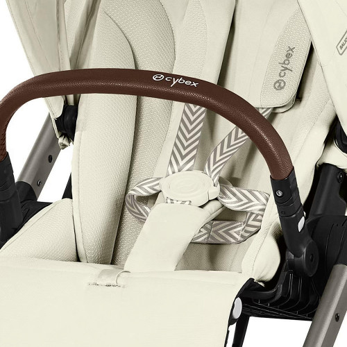 Коляска Cybex Balios S Lux TPE complete Aton S2 Moon Black 3 в 1 Seashell Beige с дождевиками