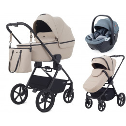 Детская коляска Rant Teo Soft 3 в 1 с автокреслом Aster Zero Graphite Beige