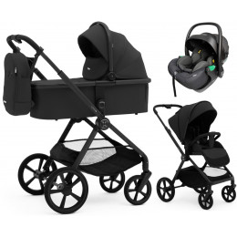 Коляска Agex Life 3 в 1 матовая рама с автокреслом i-Safe S Black ALB583 Black (Черный)