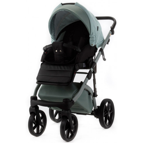 Детская коляска Adamex Nola Natura 3 в 1 N-8-MINT (МЯТА + МЯТА КОЖА)