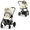 Коляска Cybex Balios S Lux TPE complete Aton S2 Moon Black 3 в 1 Seashell Beige с дождевиками