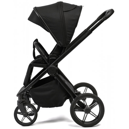 Детская коляска Peppy Monaco 3 в 1 с автокреслом First Black (черный), рама черная матовая