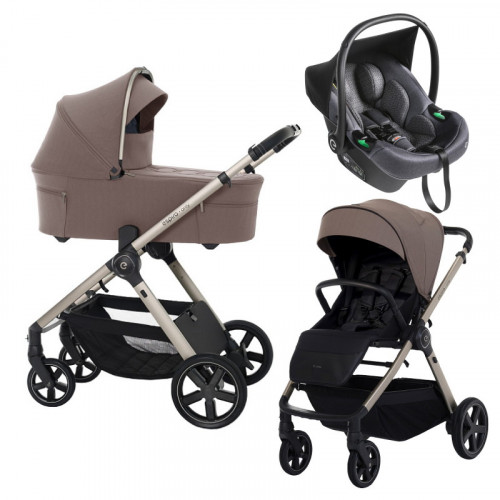 Детская коляска 3 в 1 Espiro Only 2025 и автокресло Pi Graphite 408 nude brown / Графитовый (Graphite 117)
