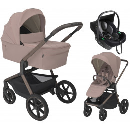 Детская коляска 3 в 1 Espiro Noble и автокресло PI Black 08 peony