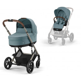 Коляска Cybex Balios S Lux TPE 2025 Cloud G i-Size Lava Grey Plus 3 в 1 Stormy Blue с дождевиками