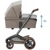 Детская коляска Maxi-Cosi Fame 3 в 1 с автокреслом Coral 360 Essential grey Twillic Truffle/Трюфель(беж)
