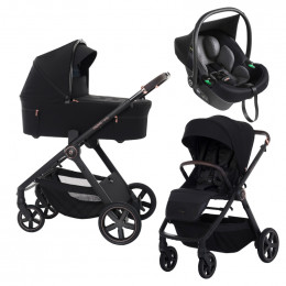 Детская коляска 3 в 1 Espiro Only 2025 и автокресло Pi Black 410 stylish black/Чёрный (Black 110)