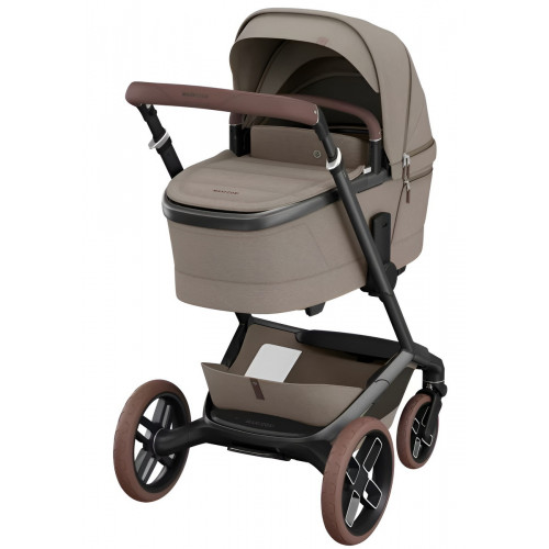 Детская коляска Maxi-Cosi Fame 3 в 1 с автокреслом Coral 360 Essential grey Twillic Truffle/Трюфель(беж)