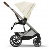 Коляска Cybex Balios S Lux TPE complete Aton S2 Moon Black 3 в 1 Seashell Beige с дождевиками