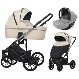 Детская коляска Riko Nano Thermo Ecco 3 в 1 с автокреслом Rant Cruise Grey 03 Ivory beige (бежевый)