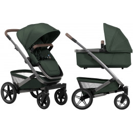Детская коляска 3 в 1 Joolz Geo5 и автокресло Baby-Safe Core Midnight Grey2 Forest Green