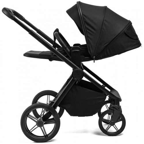 Детская коляска Peppy Monaco 3 в 1 с автокреслом First Black (черный), рама черная матовая