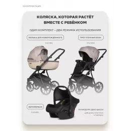 Коляска 3 в 1 Riko Basic Montana X Plus 42 Beige
