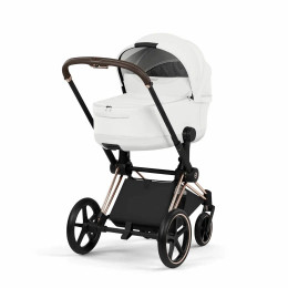 Купить коляску 3в1 Cybex Priam 5 Style, в цвете Off White (шасси Rose Gold) + автокресло Cybex Cloud T