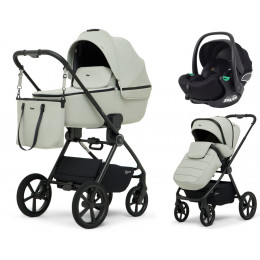 Детская коляска Rant Teo Soft 3 в 1 с автокреслом Evomax Black Sage