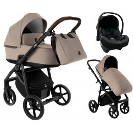 Детская коляска Roan Esso 3 в 1 с автокреслом Tutis Elo Lux EduSky Black ESS110/1 Hazel/Black
