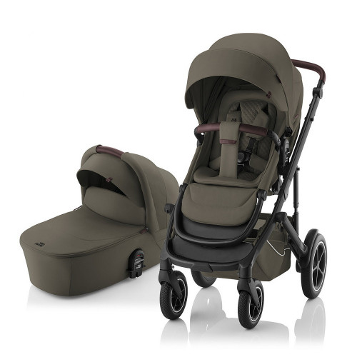 Коляска 3 в 1 Britax Roemer Smile 5Z LUX + автокресло Baby-Safe PRO Classic Deep Black Urban Olive