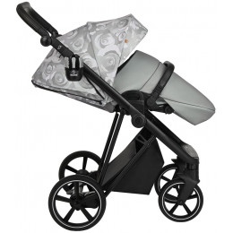 Детская коляска Roan Sol Flowers 3 в 1 с автокреслом Pituso Baesa Pro Black RSF/5002 Gray/Black