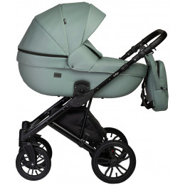 Детская коляска Indigo Mio Eco 3 в 1 с автокреслом Avionaut Cosmo Beige 03 шалфей кожа