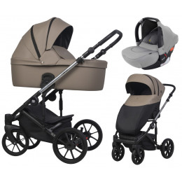 Детская коляска Riko Nano Thermo Ecco 3 в 1 с автокреслом Rant Cruise Grey 04 Cappucino (капучино)