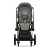Коляска 3 в 1 Cybex Priam IV Rosegold complete и автокресло Aton B2 i-Size Bay Blue Mirage Grey
