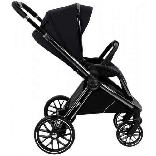 Детская коляска Pituso Mayla Lux 3 в 1 с автокреслом Baesa Black