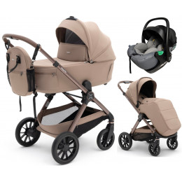 Коляска Agex Prima Pro 3 в 1 с автокреслом i-Safe S Grey APD221 Dune бежевый