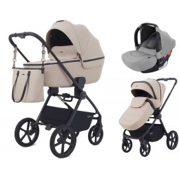 Детская коляска Rant Teo Soft 3 в 1 с автокреслом Cruise Grey Beige
