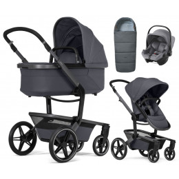Детская коляска 3 в 1 Joolz Day 5 и автокресло Baby-Safe Core Frost Grey + конверт в подарок Stone grey