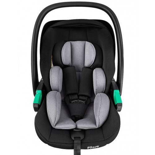 Детская коляска Pituso Mayla Lux 3 в 1 с автокреслом Baesa Black