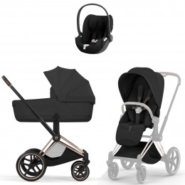 Коляска Cybex Priam V Rosegold Style Cloud T Sepia Black 3 в 1 Sepia Black