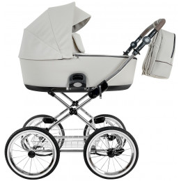 Детская коляска Roan Bass Next Classic d14 2.0 3 в 1 с автокреслом Pituso Baesa Pro Black,Beige Canopy BSNC/94/2 Marzipan/Black/руч.Cappuccino
