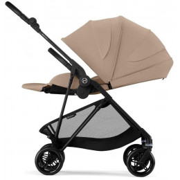 Коляска Cybex Melio Carbon Aton S2 i-Size Moon Black 3 в 1 Almond Beige/Magic Black с дождевиками