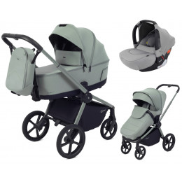 Детская коляска Rant Flex Therm Soft 3 в 1 с автокреслом Cruise Grey Forest Green