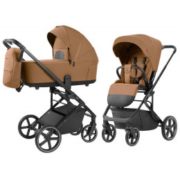 Коляска Carrello Alfa CRL-6522 2025 Cybex Aton S2 i-Size Lava Grey 3 в 1 Honey Beige