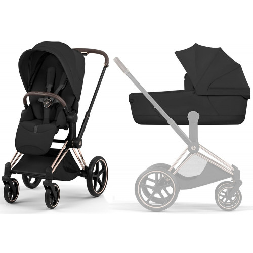 Коляска Cybex Priam V Rosegold Style Cloud T One Love 3 в 1 Sepia Black