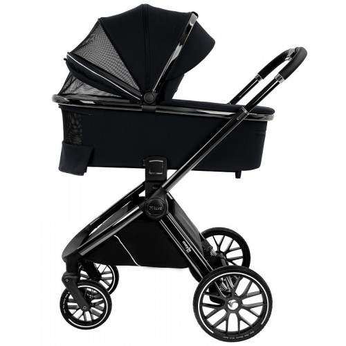 Детская коляска Pituso Mayla Lux 3 в 1 с автокреслом Baesa Black