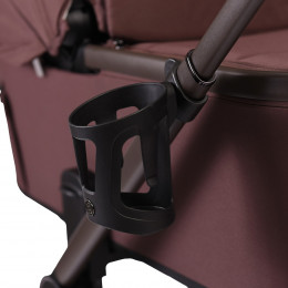 Детская коляска Peppy Monaco Plus 3 в 1 с автокреслом Verona Brown Burgundy (винный), рама коричневая