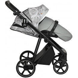 Детская коляска Roan Sol Flowers 3 в 1 с автокреслом Pituso Baesa Pro Black RSF/5002 Gray/Black