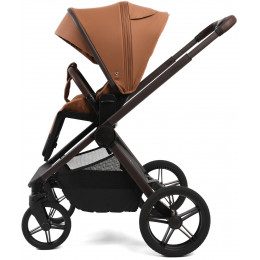 Детская коляска Peppy Monaco Thermo 3 в 1 с автокреслом Verona Black Biscuit (бисквит), рама серо-коричневая